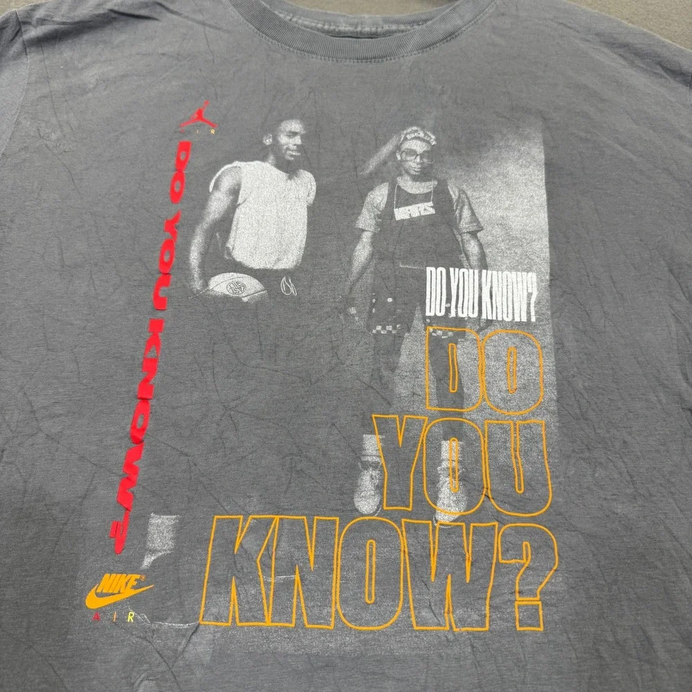 Jordan Spike Lee Mars Blackmon Graphic Shirt Men XL/2XL Gray Streetwear Athletic